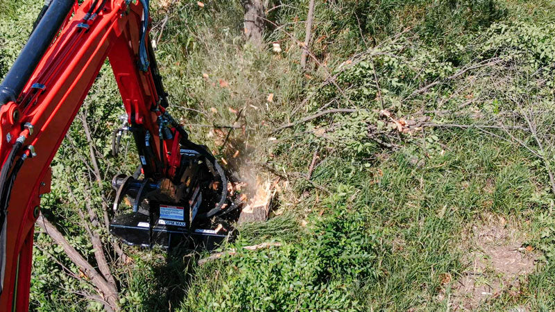 Virnig X30 Mini Excavator Rotary Brush Cutter | Models XBC42, XBC48 & XBC60 | Widths 42" To 60" | Machine Size 4.5 To 13 Tons | For Mini Excavators