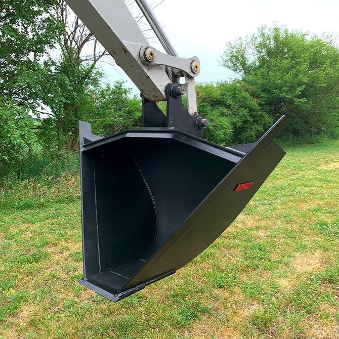 Mongo Attachments V Bucket | Model MVB‑8 | Trench Width 12.5″ | Top Width 63″ | High‑Durability Trenching Attachment | 6–9 Ton | For Excavators