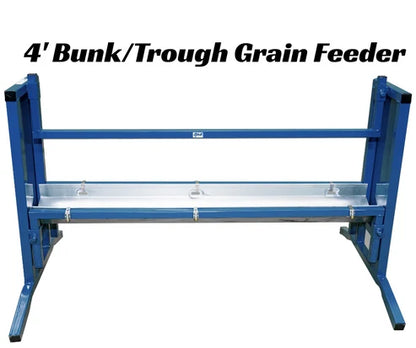 Sydell Bunk/Trough Grain Feeder | #0852F-4 / #0852F | 4' & 7' | Flat Trough | For Sheep & Goats