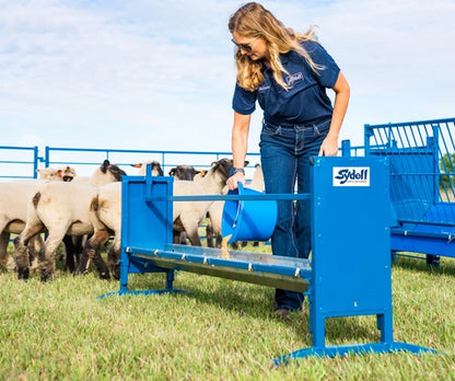 Sydell Bunk/Trough Grain Feeder | #0852F-4 / #0852F | 4' & 7' | Flat Trough | For Sheep & Goats