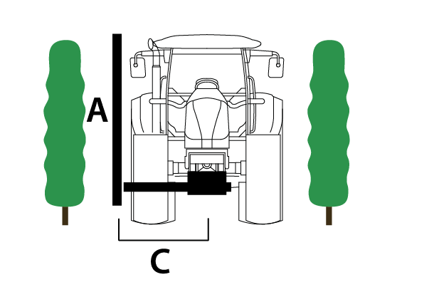 Rinieri Trimmer CRL Vision-1 I with Double Sickle Bar | 59"-83" Cutting Width | 24" Height for Tractor