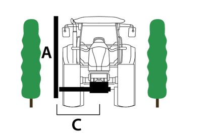 Rinieri Trimmer CRL Vision-1 I with Double Sickle Bar | 59"-83" Cutting Width | 24" Height for Tractor