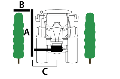 Rinieri Trimmer CRV Vision 1 L With Blades | 41"-83" Cutting Width for Tractor