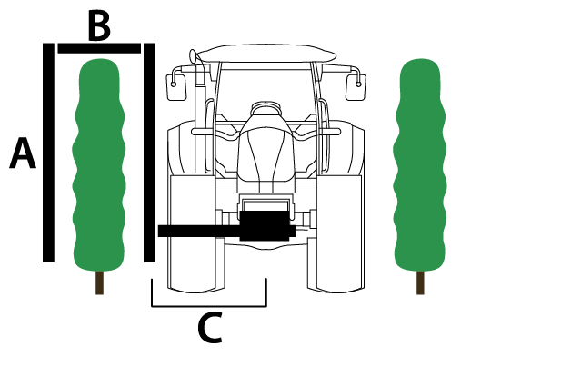 Rinieri Trimmer CRV Vision-1 Plus U with Blades | Precision Pruning for Hilly Vineyards | 41" -83" Cutting Width  | Vertical Height 30" for Tractor