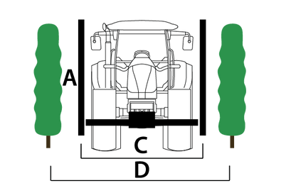 Rinieri Double Sickle Bar Pruning Machine CRL Vision-2 I with Low Shifting | 59"-83" Cutting Width for Tractor