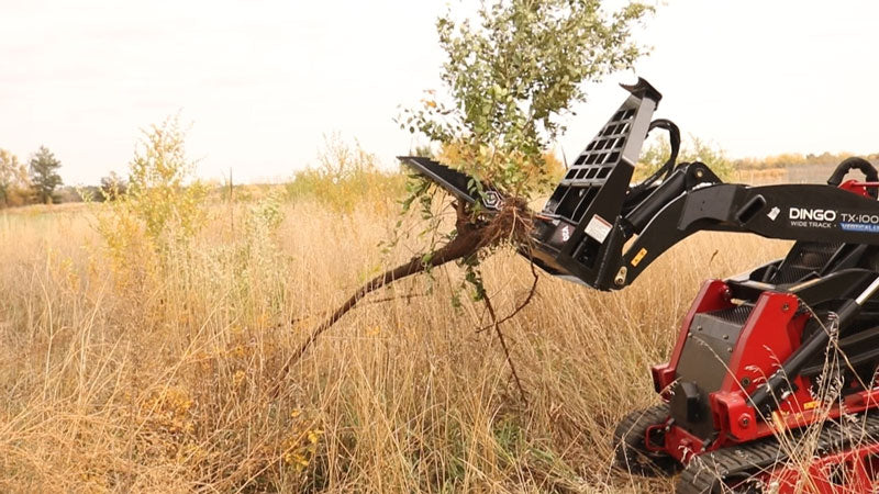 Virnig V20 Mini Skid Steer Digging Tree Puller | Model CTP | Width 26.5" | Hydraulic Flow 15 To 25 GPM | For Mini Skid Steers
