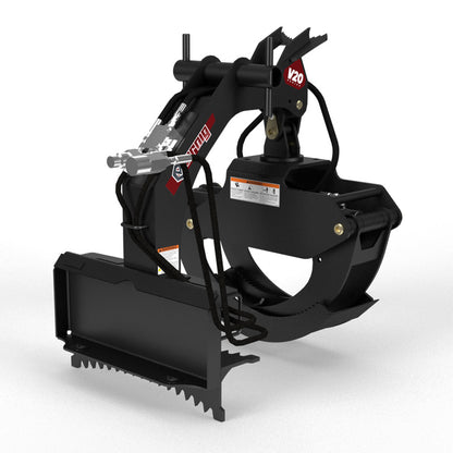 Virnig V20 Mini Skid Steer Rotating Log Grapple | Model CLG | Width 29.4" | Hydraulic Flow 15 To 25 GPM | For Mini Skid Steer