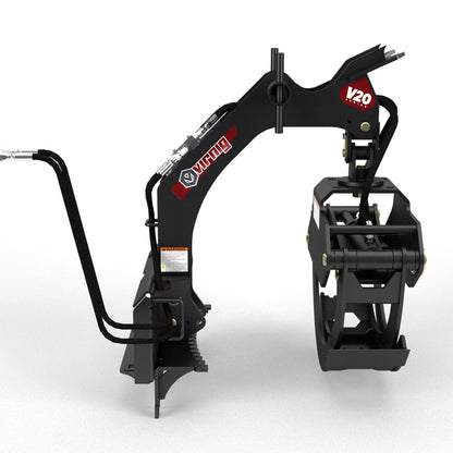Virnig V20 Mini Skid Steer Rotating Log Grapple | Model CLG | Width 29.4" | Hydraulic Flow 15 To 25 GPM | For Mini Skid Steer