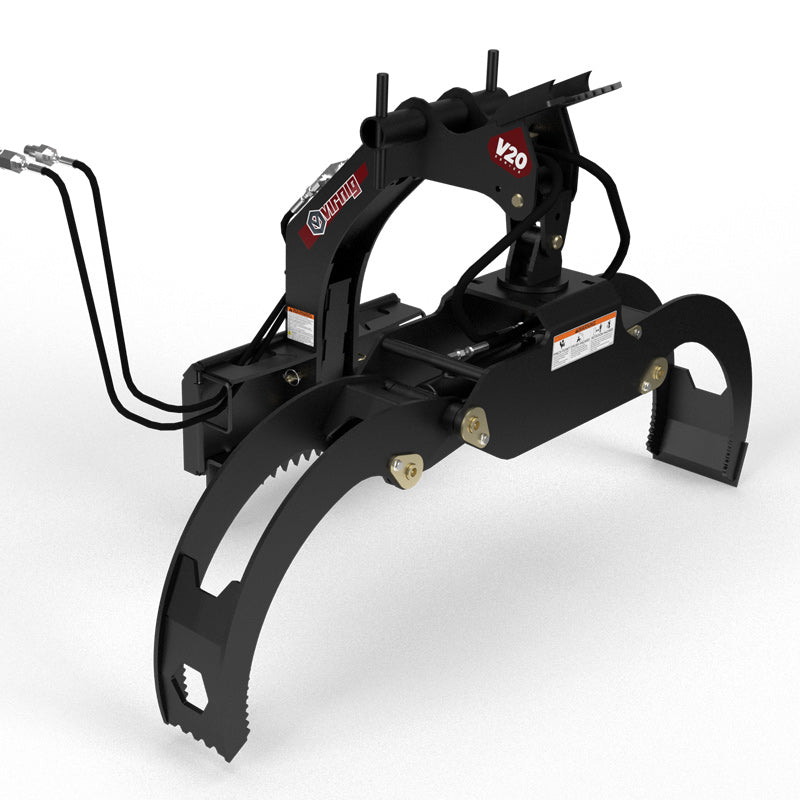 Virnig V20 Mini Skid Steer Rotating Log Grapple | Model CLG | Width 29.4" | Hydraulic Flow 15 To 25 GPM | For Mini Skid Steer