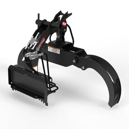 Virnig V20 Mini Skid Steer Rotating Log Grapple | Model CLG | Width 29.4" | Hydraulic Flow 15 To 25 GPM | For Mini Skid Steer