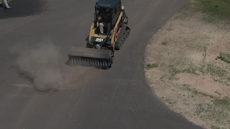 Virnig V20 Mini Skid Steer Angle Broom | Models CAB48 & CAB60 | Widths 48" & 60" | Hydraulic Flow 10 To 18 GPM | For Mini Skid Steers