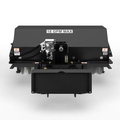 Virnig V20 Mini Skid Steer Angle Broom | Models CAB48 & CAB60 | Widths 48" & 60" | Hydraulic Flow 10 To 18 GPM | For Mini Skid Steers