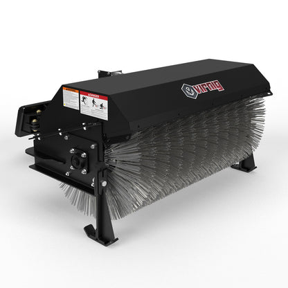 Virnig V20 Mini Skid Steer Angle Broom | Models CAB48 & CAB60 | Widths 48" & 60" | Hydraulic Flow 10 To 18 GPM | For Mini Skid Steers
