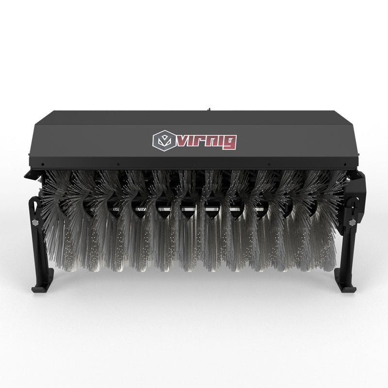 Virnig V20 Mini Skid Steer Angle Broom | Models CAB48 & CAB60 | Widths 48" & 60" | Hydraulic Flow 10 To 18 GPM | For Mini Skid Steers