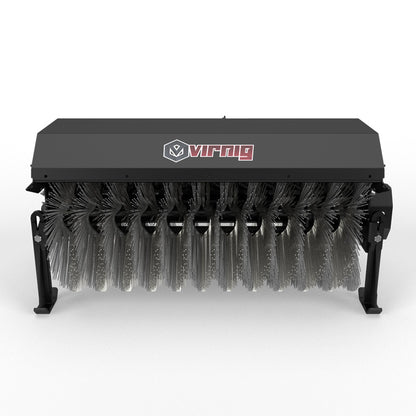 Virnig V20 Mini Skid Steer Angle Broom | Models CAB48 & CAB60 | Widths 48" & 60" | Hydraulic Flow 10 To 18 GPM | For Mini Skid Steers