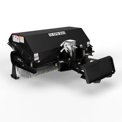 Virnig V20 Mini Skid Steer Angle Broom | Models CAB48 & CAB60 | Widths 48" & 60" | Hydraulic Flow 10 To 18 GPM | For Mini Skid Steers