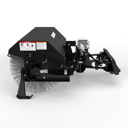 Virnig V20 Mini Skid Steer Angle Broom | Models CAB48 & CAB60 | Widths 48" & 60" | Hydraulic Flow 10 To 18 GPM | For Mini Skid Steers