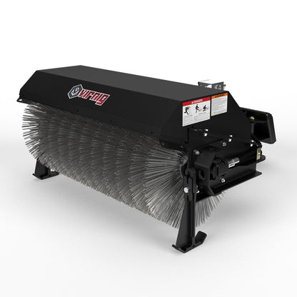 Virnig V20 Mini Skid Steer Angle Broom | Models CAB48 & CAB60 | Widths 48" & 60" | Hydraulic Flow 10 To 18 GPM | For Mini Skid Steers