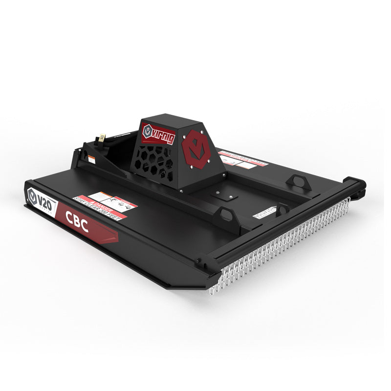 Virnig V20 Mini Skid Steer Closed Front Rotary Brush Cutter | Models CBC42 & CBC48 | Widths 42" To 48" | Hydraulic Flow 11 To 18 GPM | For Mini Skid Steer