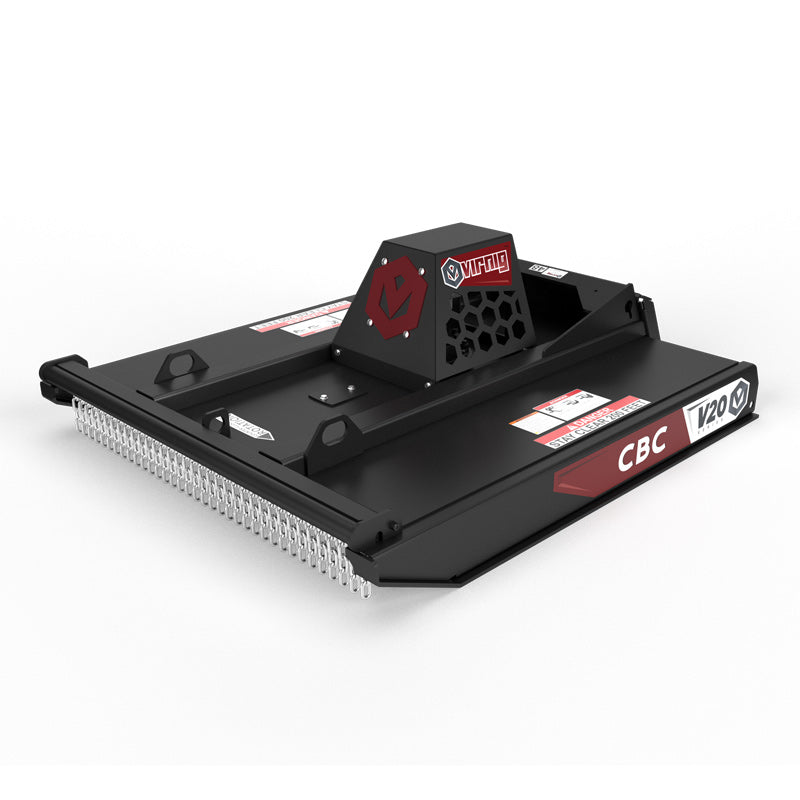 Virnig V20 Mini Skid Steer Closed Front Rotary Brush Cutter | Models CBC42 & CBC48 | Widths 42" To 48" | Hydraulic Flow 11 To 18 GPM | For Mini Skid Steer
