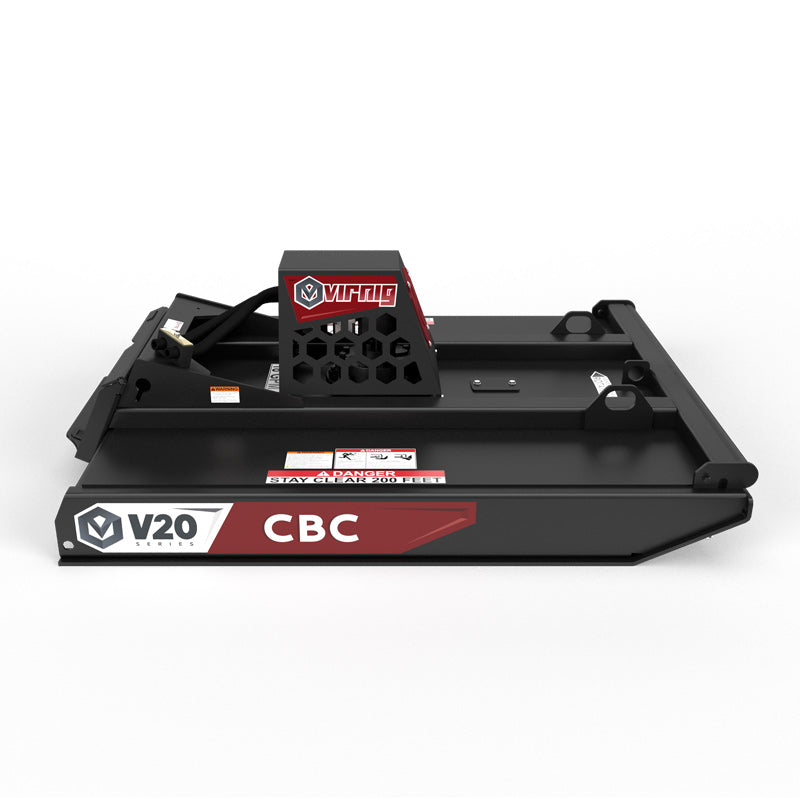 Virnig V20 Mini Skid Steer Closed Front Rotary Brush Cutter | Models CBC42 & CBC48 | Widths 42" To 48" | Hydraulic Flow 11 To 18 GPM | For Mini Skid Steer
