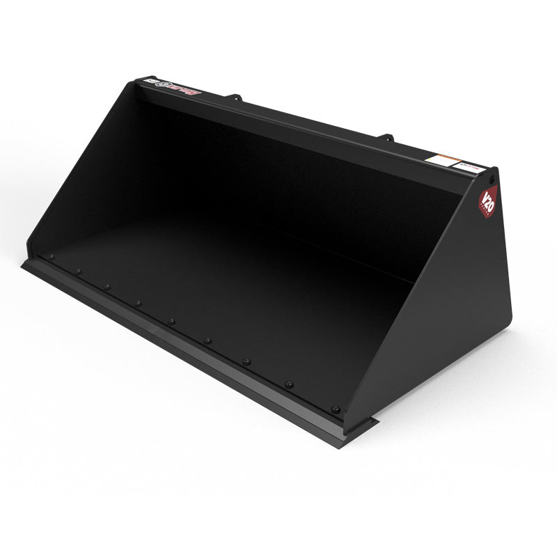 Virnig V20 Mini Skid Steer High Capacity Dirt Bucket | Models CHCB36, CHCB42, CHCB44, CHCB48 & CHCB54 | Widths 36" To 54" | Hydraulic Flow Range 15 To 25 GPM | For Mini Skid Steer