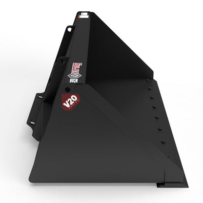 Virnig V20 Mini Skid Steer High Capacity Dirt Bucket | Models CHCB36, CHCB42, CHCB44, CHCB48 & CHCB54 | Widths 36" To 54" | Hydraulic Flow Range 15 To 25 GPM | For Mini Skid Steer