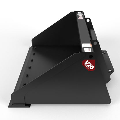 Virnig V20 Mini Skid Steer Low Profile Dirt Bucket | Models CLPB36, CLPB42, CLPB44 & CLPB48 | Widths 36" To 48" | Hydraulic Flow Range 15 To 25 GPM | For Mini Skid Steer