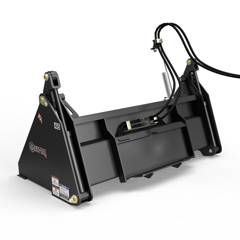 Virnig V20 Mini Skid Steer Multi-Purpose Bucket (4-in-1) | Models CMP36, CMP42, CMP48 & CMP54 | Widths 36" To 54" | Hydraulic Flow Range 15 To 25 GPM | For Mini Skid Steer