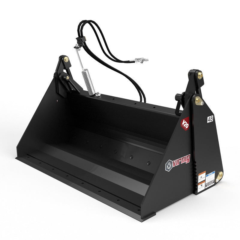 Virnig V20 Mini Skid Steer Multi-Purpose Bucket (4-in-1) | Models CMP36, CMP42, CMP48 & CMP54 | Widths 36" To 54" | Hydraulic Flow Range 15 To 25 GPM | For Mini Skid Steer