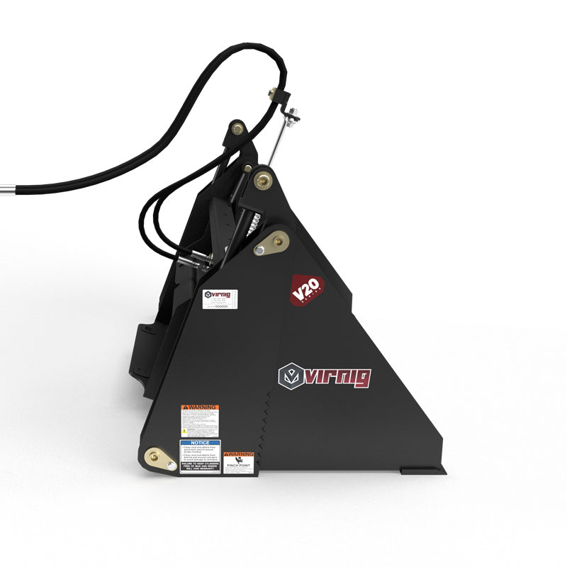 Virnig V20 Mini Skid Steer Multi-Purpose Bucket (4-in-1) | Models CMP36, CMP42, CMP48 & CMP54 | Widths 36" To 54" | Hydraulic Flow Range 15 To 25 GPM | For Mini Skid Steer