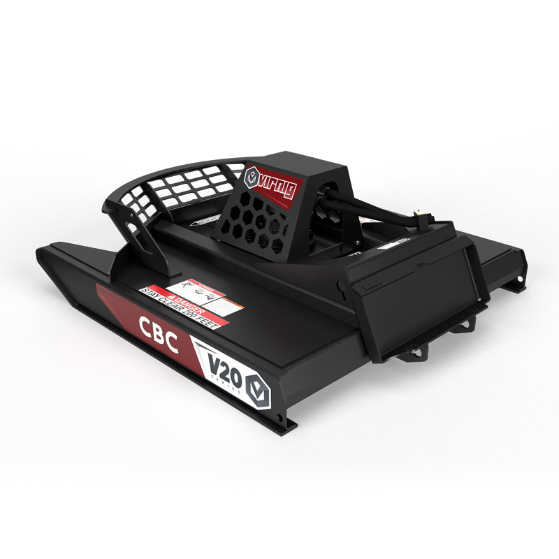 Virnig V20 Mini Skid Steer Open Front Rotary Brush Cutter | Models CBC42-O & CBC48-O | Widths 42" & 48" | Hydraulic Flow 11 To 18 GPM | For Mini Skid Steers