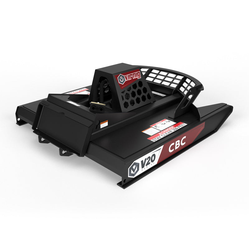 Virnig V20 Mini Skid Steer Open Front Rotary Brush Cutter | Models CBC42-O & CBC48-O | Widths 42" & 48" | Hydraulic Flow 11 To 18 GPM | For Mini Skid Steers