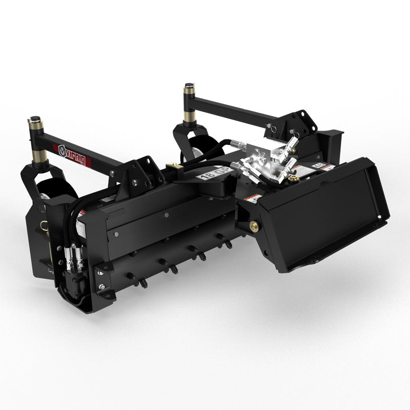 Virnig V20 Mini Skid Steer Power Rake | Mpdel CPR48 & CPR60 | Raking Widths 48" & 60" | Hydraulic Flow 10 To 18 GPM | For Mini Skid Steers