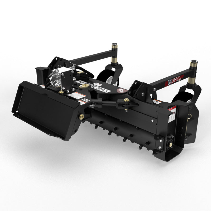 Virnig V20 Mini Skid Steer Power Rake | Mpdel CPR48 & CPR60 | Raking Widths 48" & 60" | Hydraulic Flow 10 To 18 GPM | For Mini Skid Steers