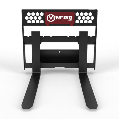 Virnig V20 Mini Skid Steer Rail Pallet Fork | Models CPF3622 & CPF4222 | Widths 36" & 42" | Hydraulic Flow Range 15 To 25 GPM | For Mini Skid Steer