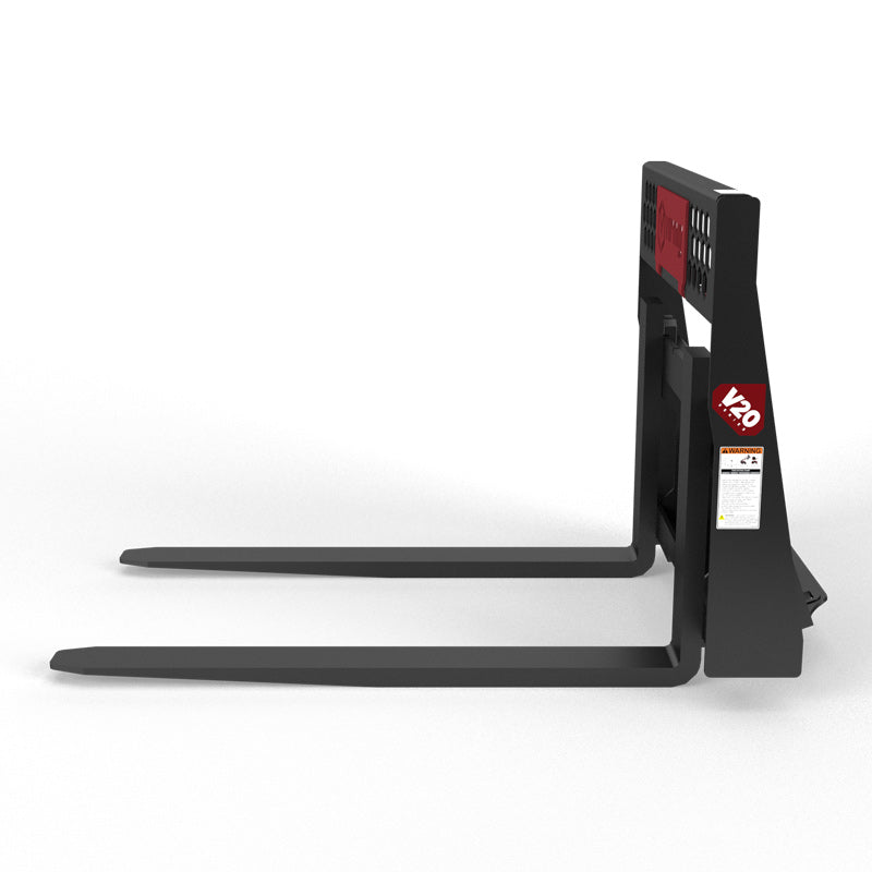 Virnig V20 Mini Skid Steer Rail Pallet Fork | Models CPF3622 & CPF4222 | Widths 36" & 42" | Hydraulic Flow Range 15 To 25 GPM | For Mini Skid Steer