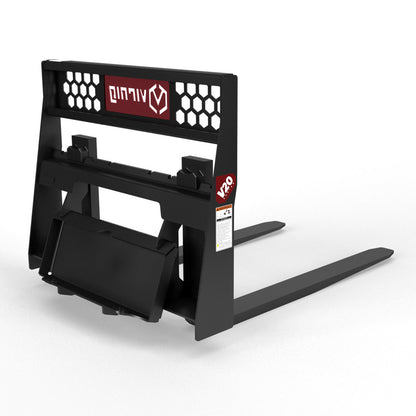 Virnig V20 Mini Skid Steer Rail Pallet Fork | Models CPF3622 & CPF4222 | Widths 36" & 42" | Hydraulic Flow Range 15 To 25 GPM | For Mini Skid Steer