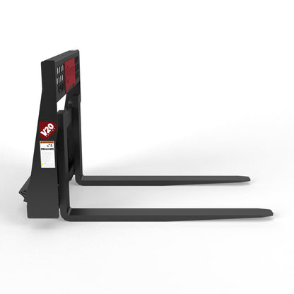 Virnig V20 Mini Skid Steer Rail Pallet Fork | Models CPF3622 & CPF4222 | Widths 36" & 42" | Hydraulic Flow Range 15 To 25 GPM | For Mini Skid Steer