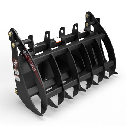 Virnig V20 Mini Skid Steer Root Rake Grapple | Models CRG36, CRG42 & CRG48 | Widths 36" To 48" | Hydraulic Flow Range 15 To 25 GPM | For Mini Skid Steers
