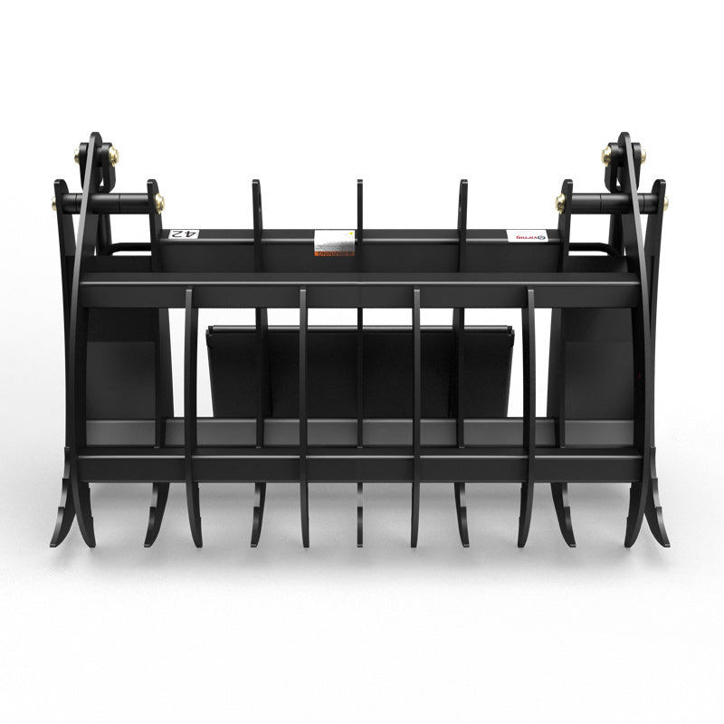 Virnig V20 Mini Skid Steer Root Rake Grapple | Models CRG36, CRG42 & CRG48 | Widths 36" To 48" | Hydraulic Flow Range 15 To 25 GPM | For Mini Skid Steers