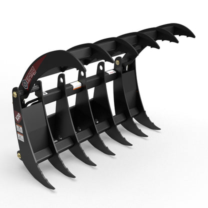 Virnig V20 Mini Skid Steer Root Rake Grapple | Models CRG36, CRG42 & CRG48 | Widths 36" To 48" | Hydraulic Flow Range 15 To 25 GPM | For Mini Skid Steers