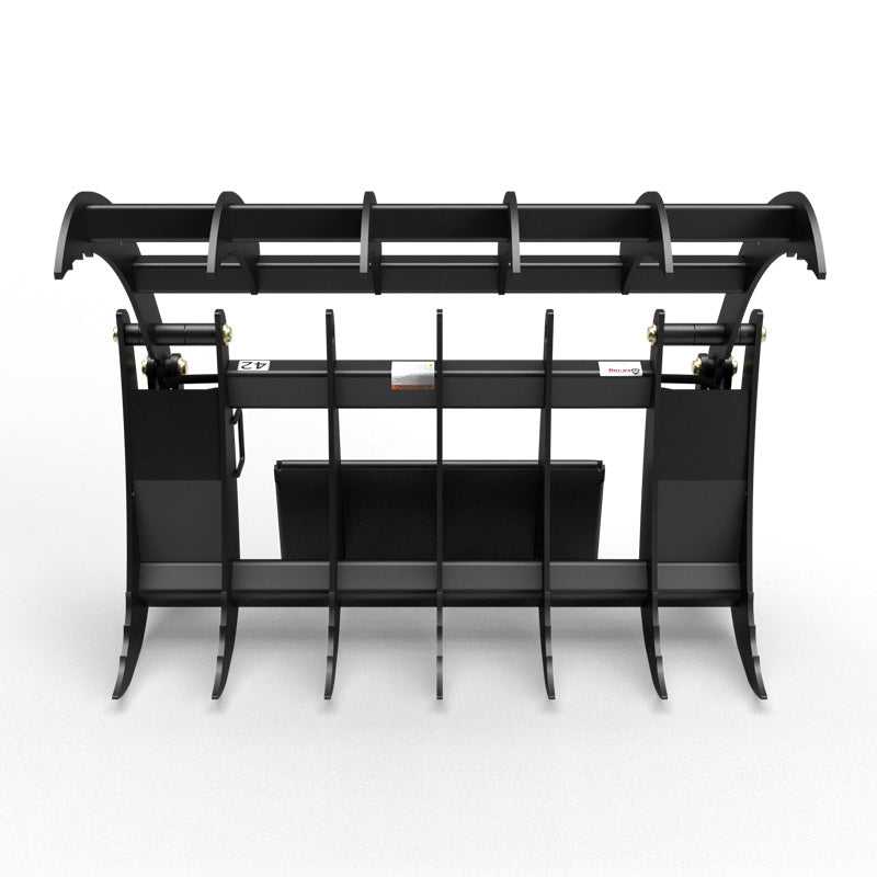 Virnig V20 Mini Skid Steer Root Rake Grapple | Models CRG36, CRG42 & CRG48 | Widths 36" To 48" | Hydraulic Flow Range 15 To 25 GPM | For Mini Skid Steers