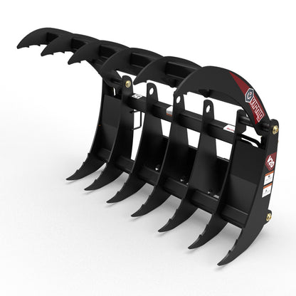 Virnig V20 Mini Skid Steer Root Rake Grapple | Models CRG36, CRG42 & CRG48 | Widths 36" To 48" | Hydraulic Flow Range 15 To 25 GPM | For Mini Skid Steers