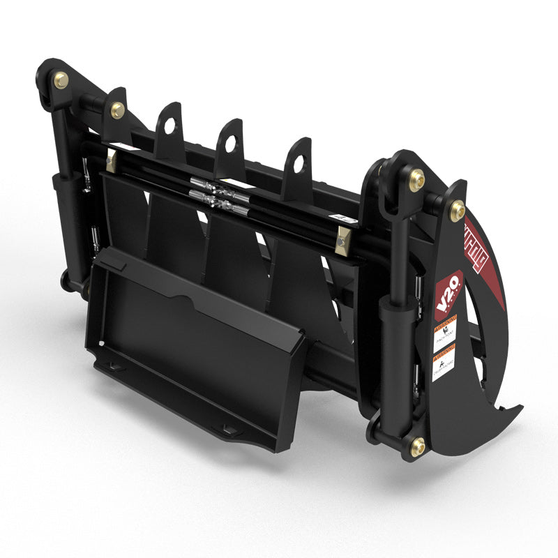 Virnig V20 Mini Skid Steer Root Rake Grapple | Models CRG36, CRG42 & CRG48 | Widths 36" To 48" | Hydraulic Flow Range 15 To 25 GPM | For Mini Skid Steers
