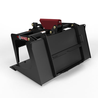 Virnig V20 Mini Skid Steer Scrap Grapple | Models CSG36, CSG42, CSG48 | Widths 36" to 48" | Hydraulic Flow 15–25 GPM | For Mini Skid Steers