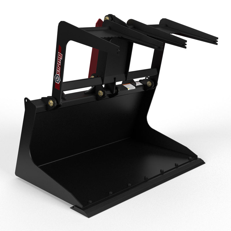 Virnig V20 Mini Skid Steer Scrap Grapple | Models CSG36, CSG42, CSG48 | Widths 36" to 48" | Hydraulic Flow 15–25 GPM | For Mini Skid Steers