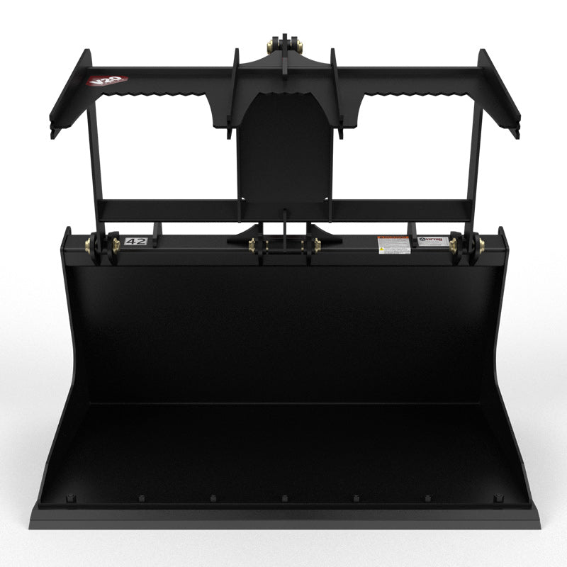 Virnig V20 Mini Skid Steer Scrap Grapple | Models CSG36, CSG42, CSG48 | Widths 36" to 48" | Hydraulic Flow 15–25 GPM | For Mini Skid Steers