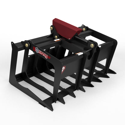Virnig V20 Mini Skid Steer Skeleton Grapple | Models CSGV36, CSGV42 & CSGV48 | Widths 36" To 48" | Hydraulic Flow Range 15 To 25 GPM | For Mini Skid Steer