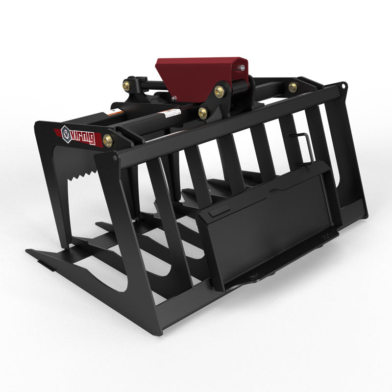 Virnig V20 Mini Skid Steer Skeleton Grapple | Models CSGV36, CSGV42 & CSGV48 | Widths 36" To 48" | Hydraulic Flow Range 15 To 25 GPM | For Mini Skid Steer